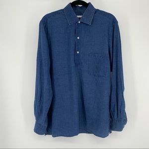 Loro Piana Men Long Sleeve  button shirt 100% Cotton